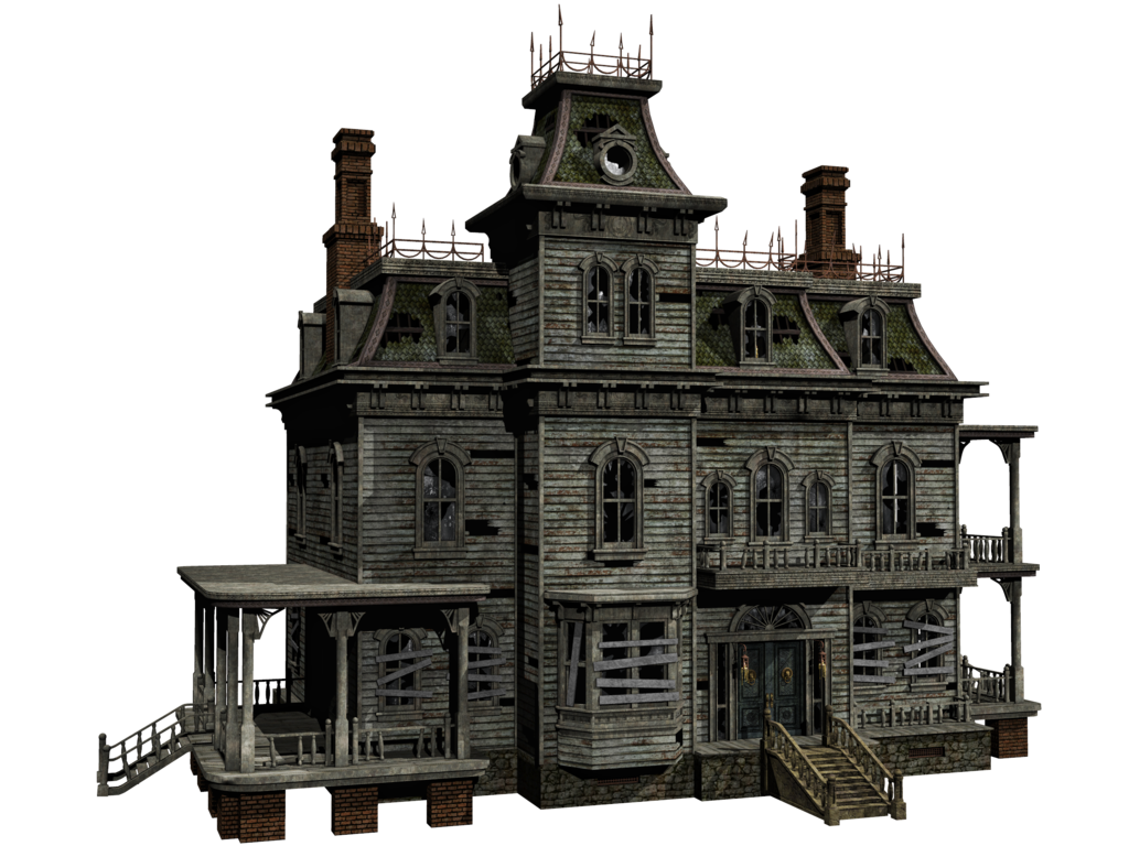 Halloween Village Houses PNG HD Quality