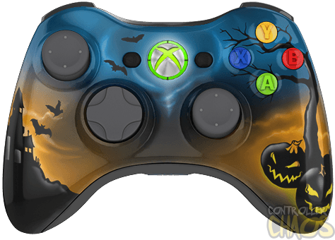 Halloween Xbox Controller Background PNG Image