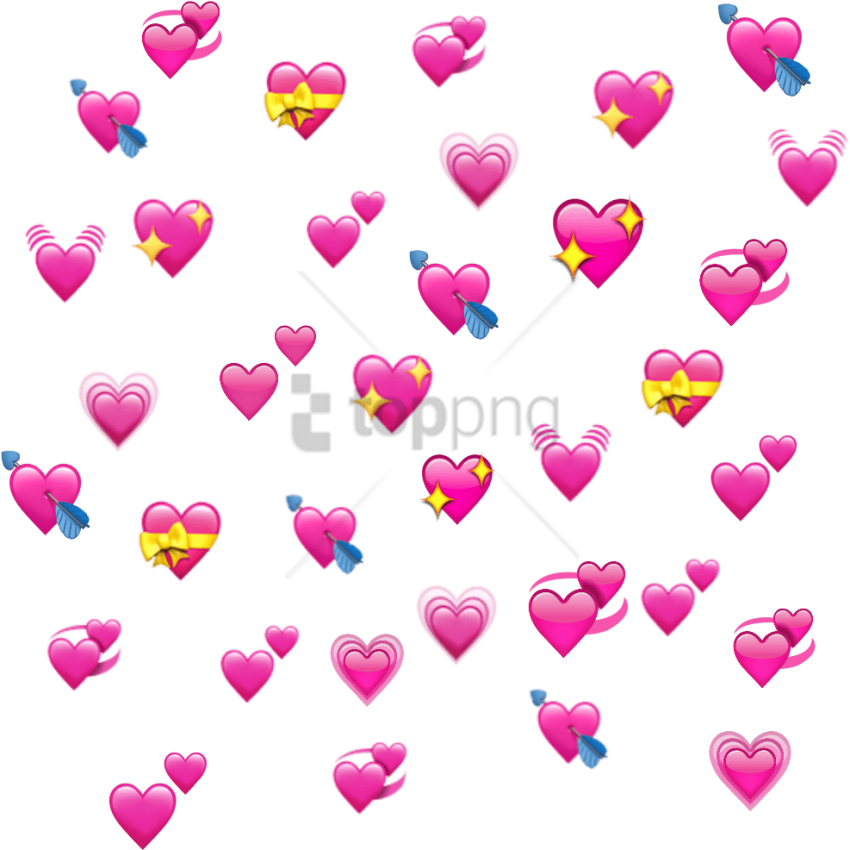 Heart Emojis Background PNG