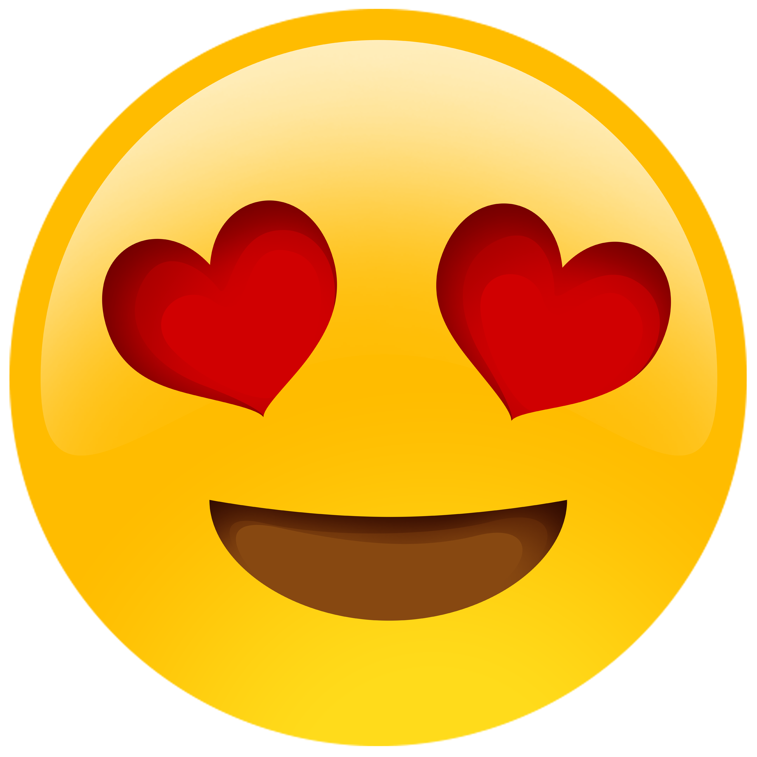 Heart Eyes Emoji PNG Clipart Background