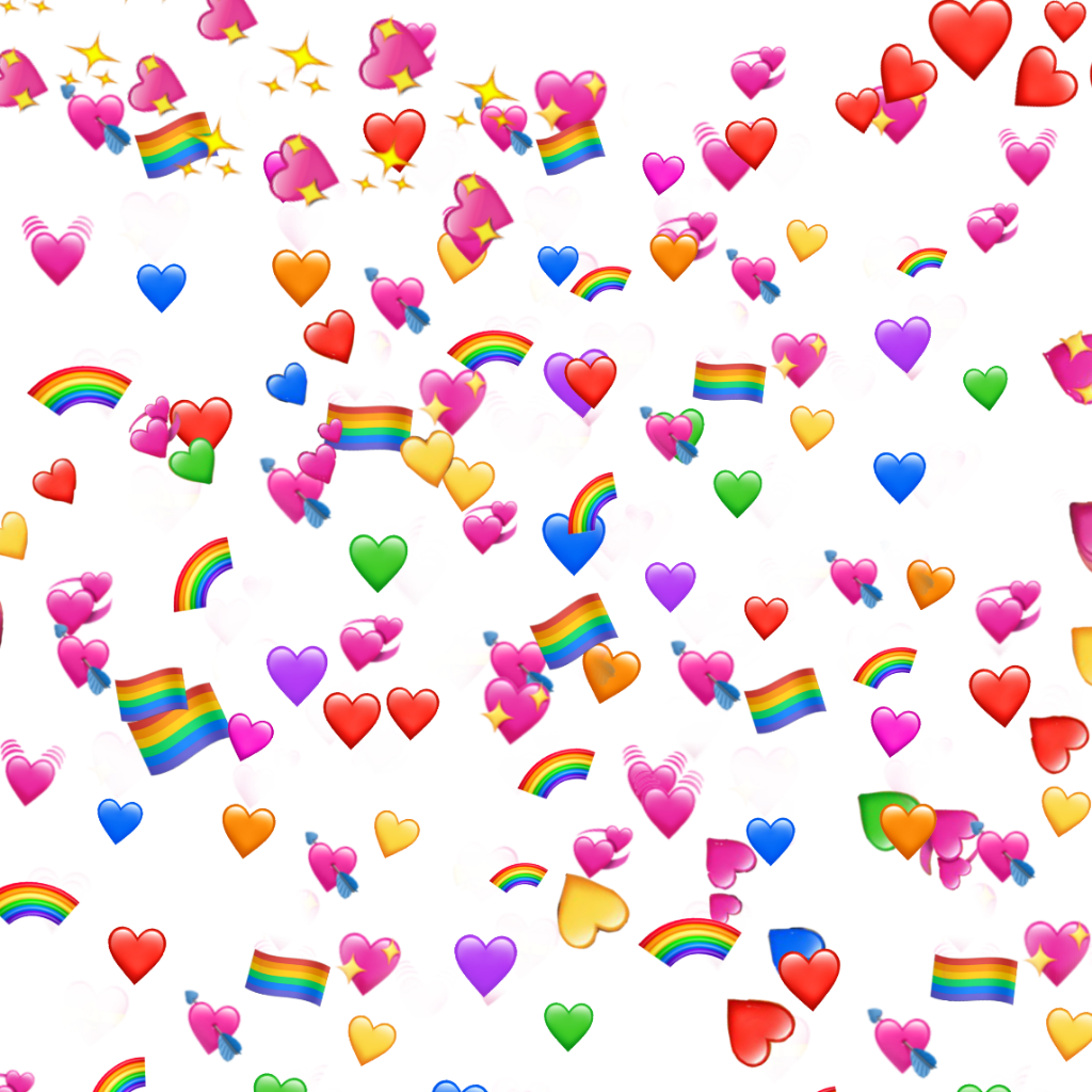 Heart Memes Background PNG Image