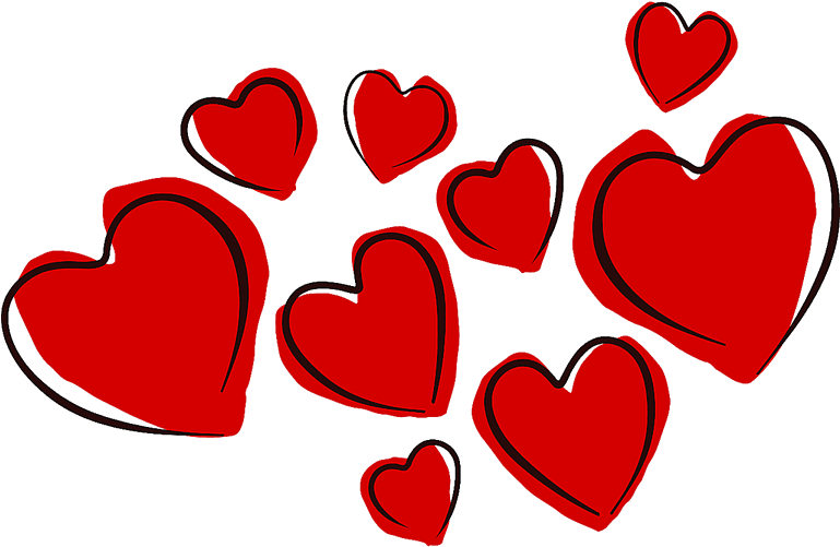 Hearts Clipart Background PNG Image