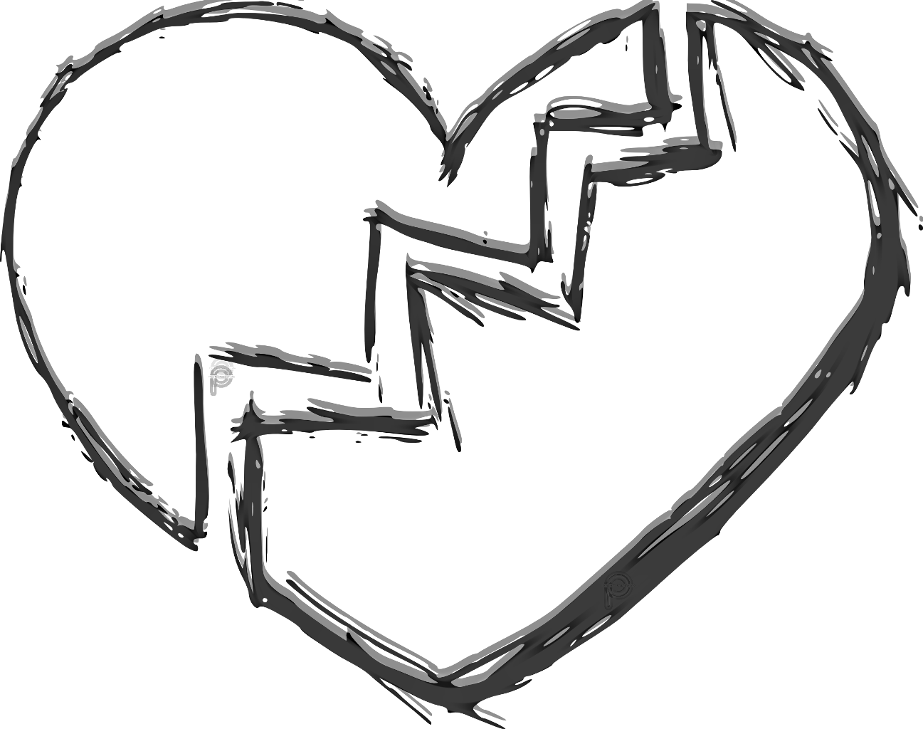 Hearts Drawings PNG Images HD