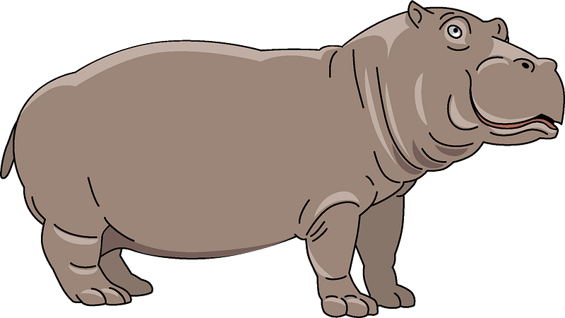 Hippo PNG Clipart Background