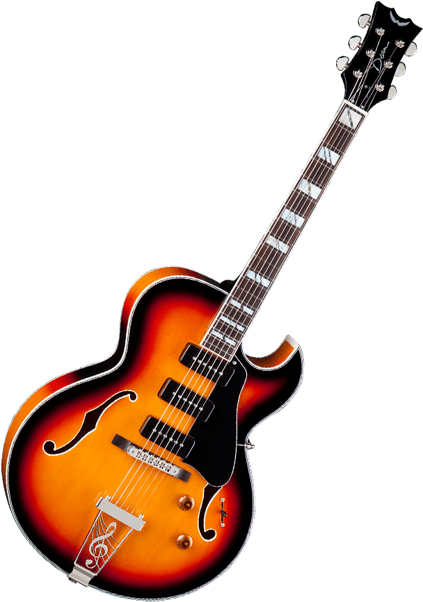 Hollow Body Electric Guitar PNG HD Quality