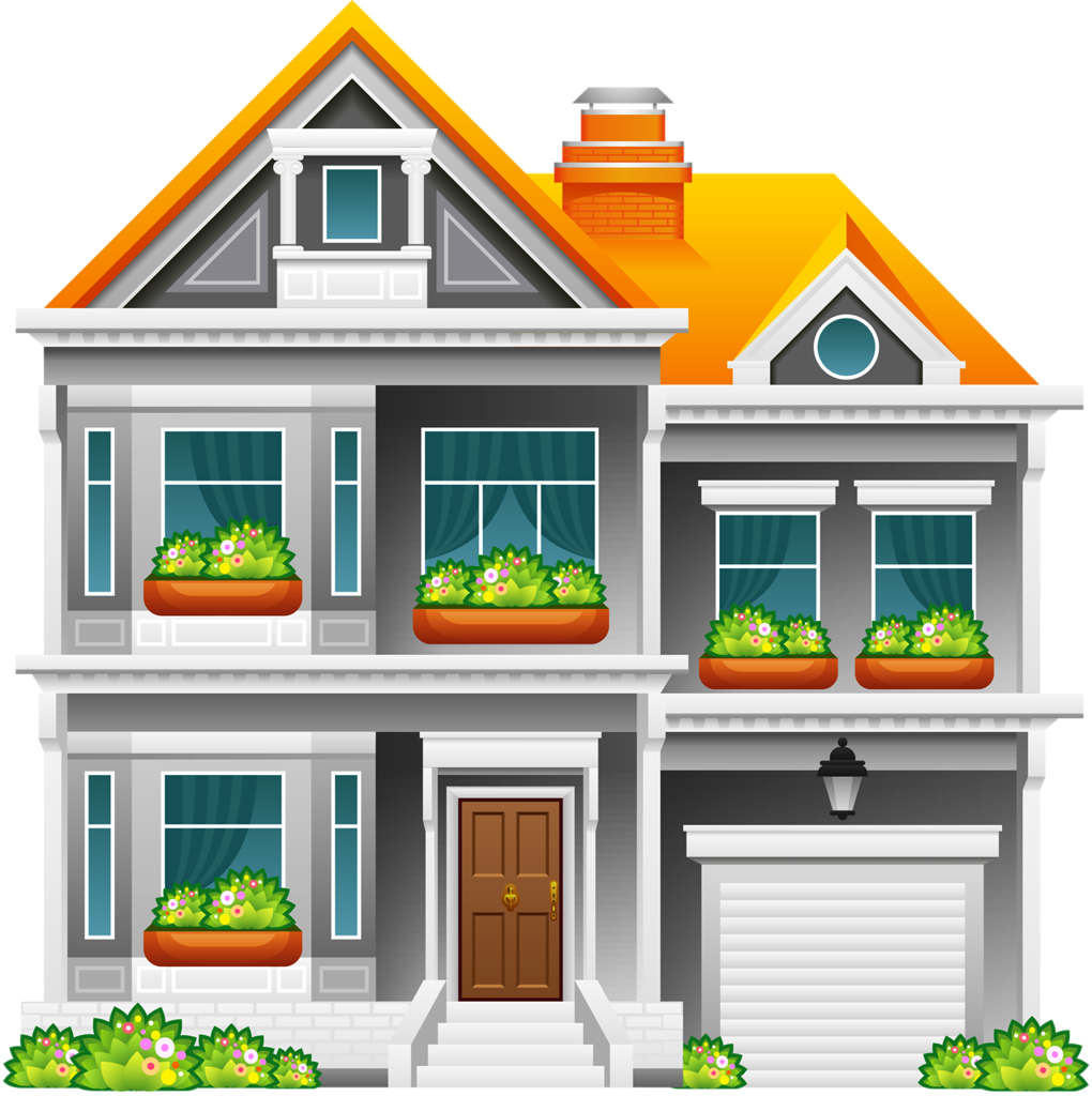 Houses Clipart Background PNG Image