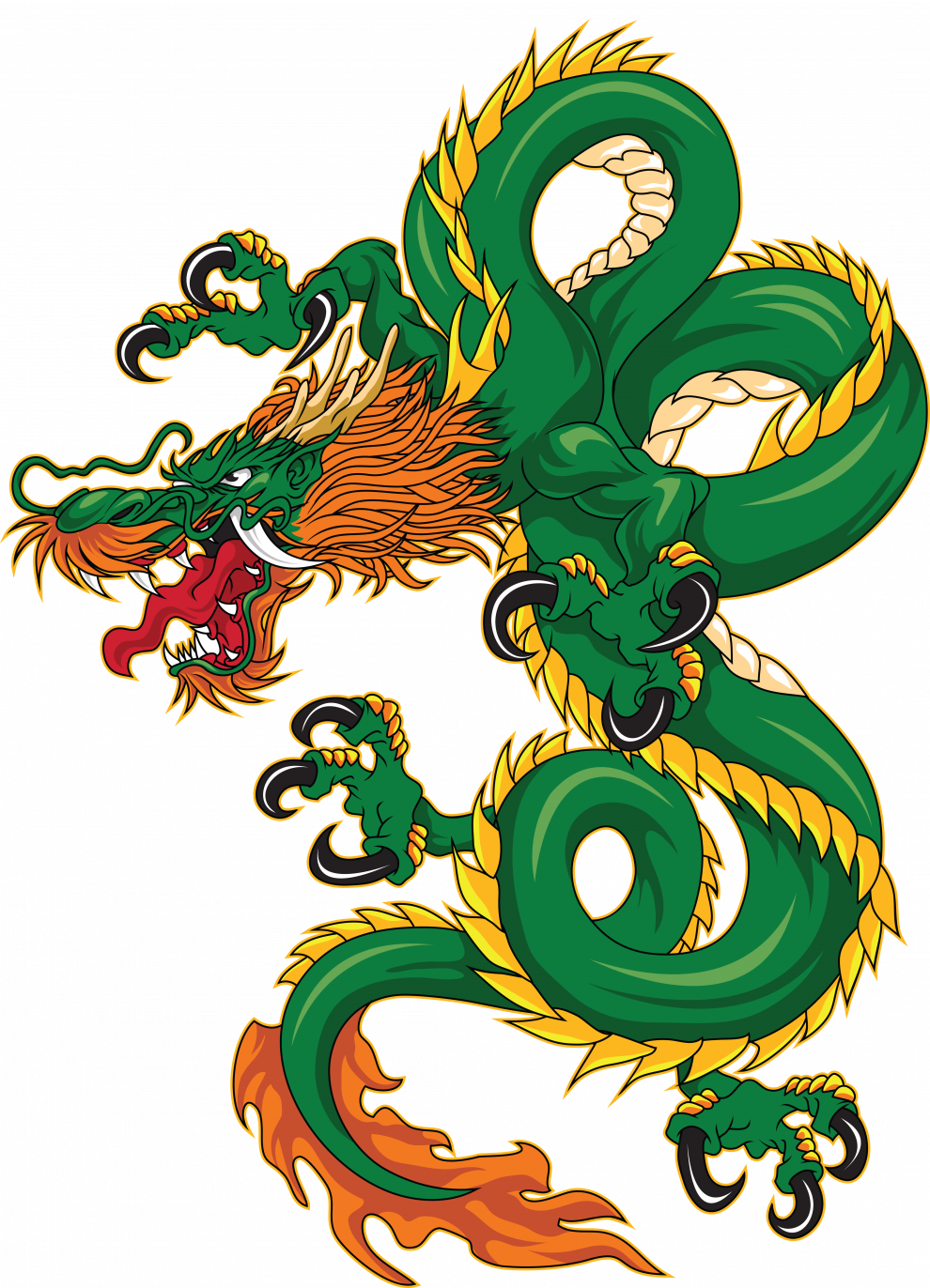 Japanese Dragon Background PNG Image