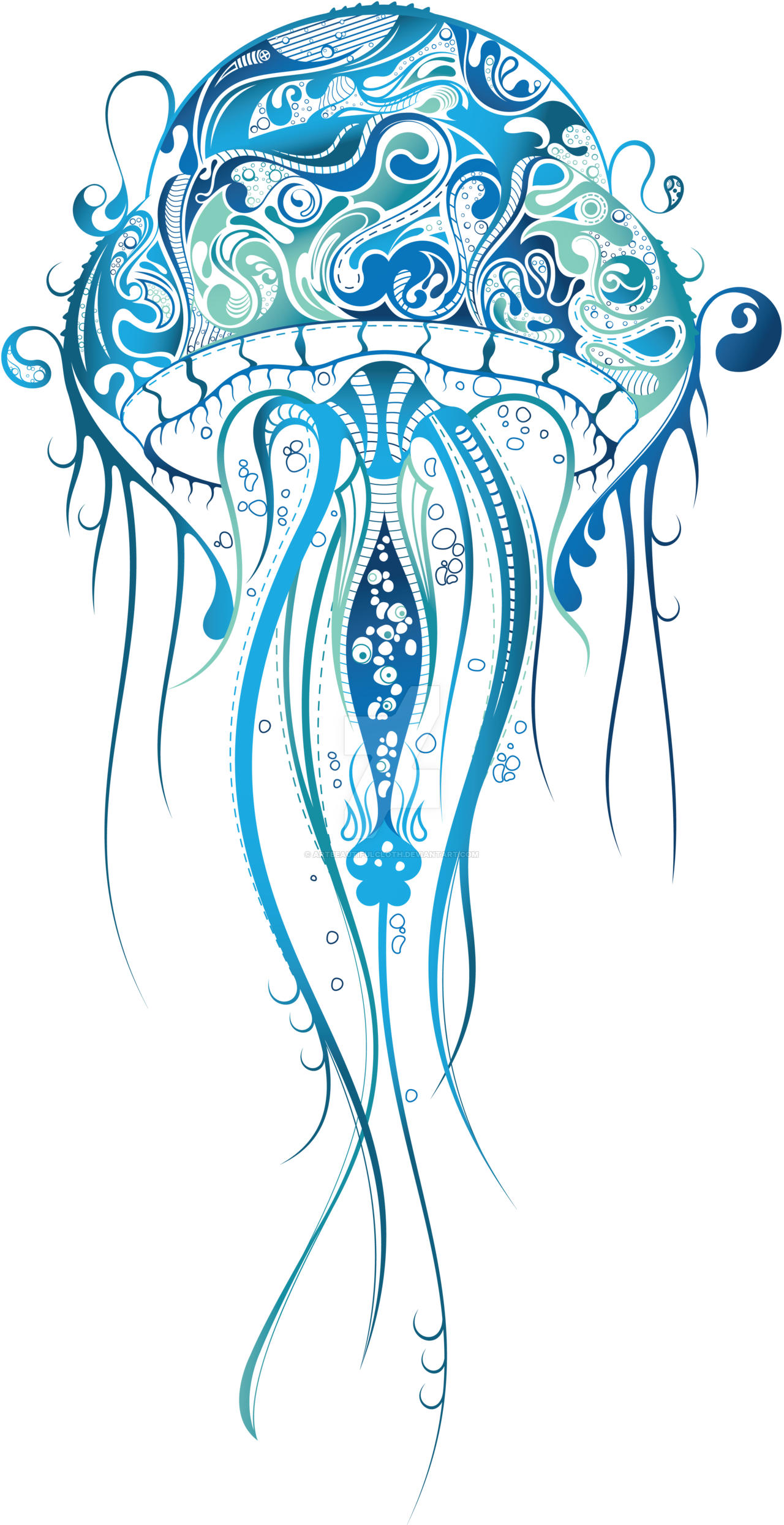 Jellyfish Background PNG Clip Art Image