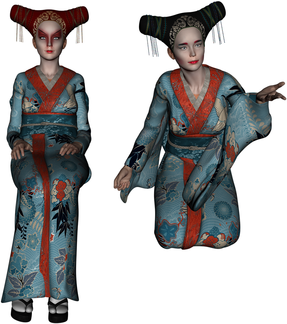 Kimono Background PNG Clip Art Image