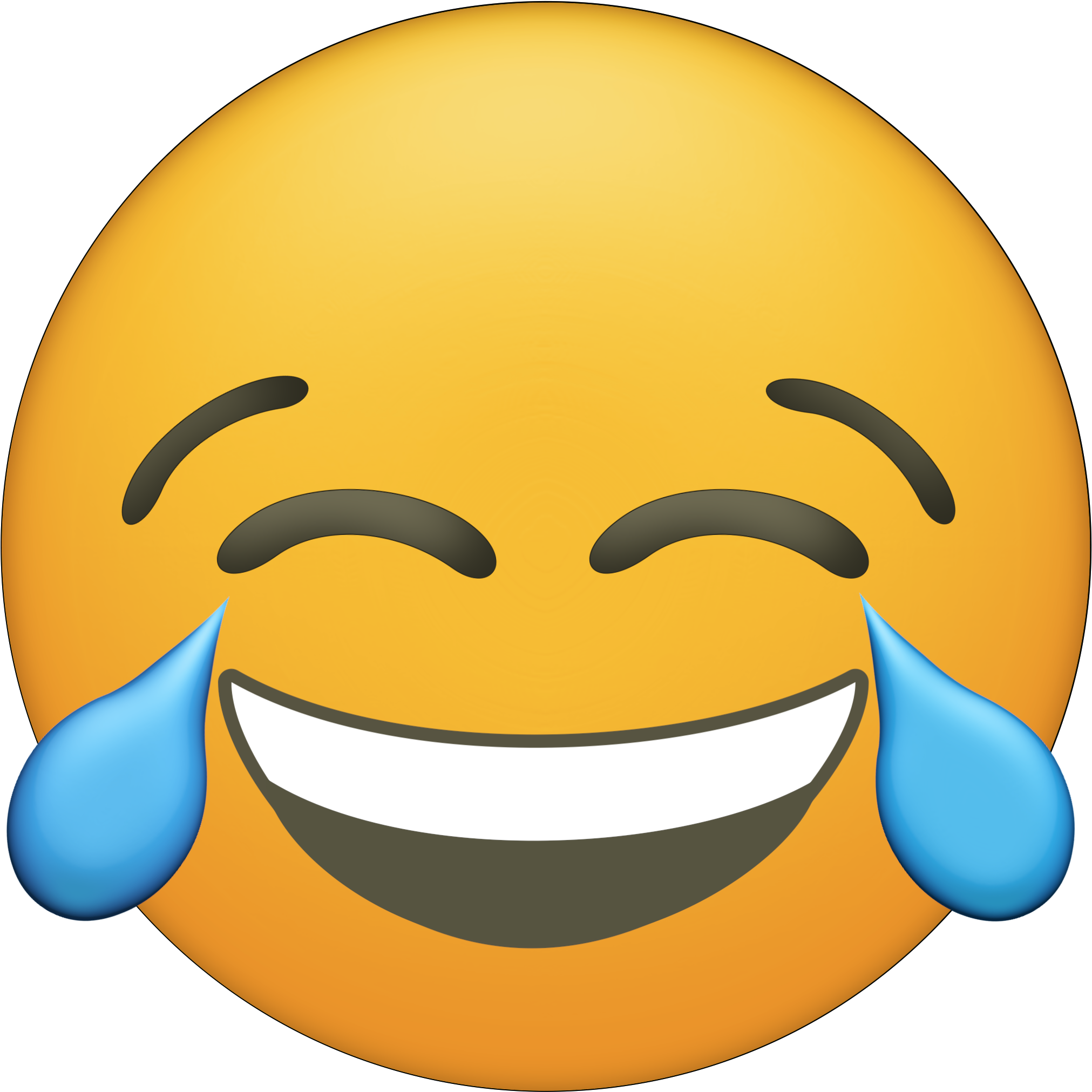 Laugh Crying Emoji Background PNG Image