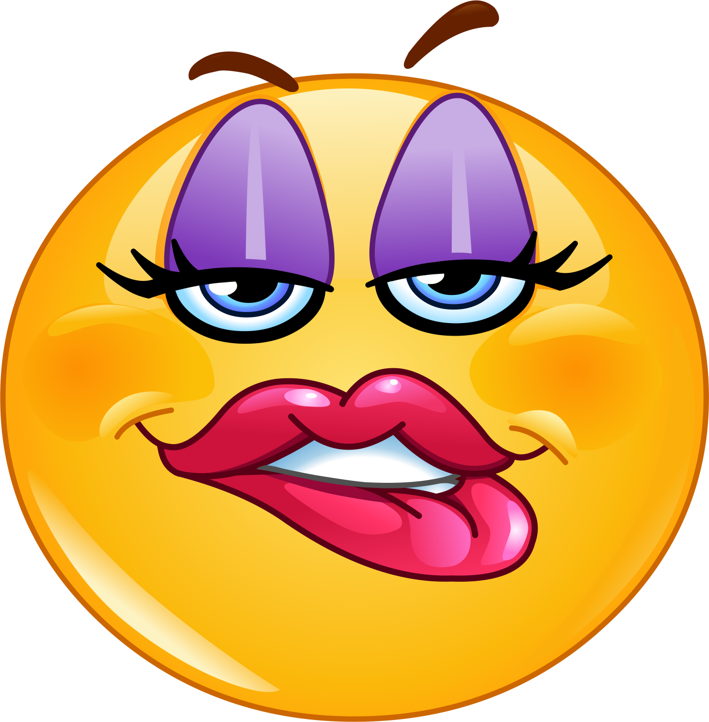 Lip Biting Emoji Background PNG Image
