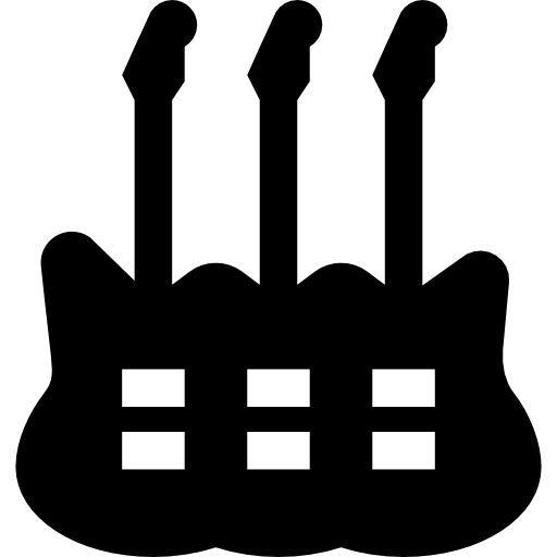 Multi-Neck Guitar Transparent Background