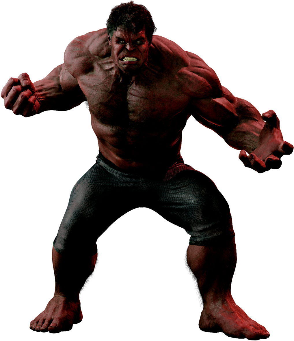 Red Hulk Background PNG Image