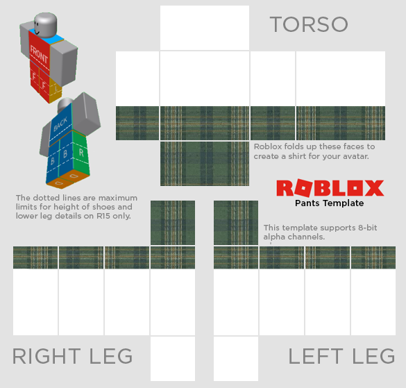 Roblox Pants Template Transparent File