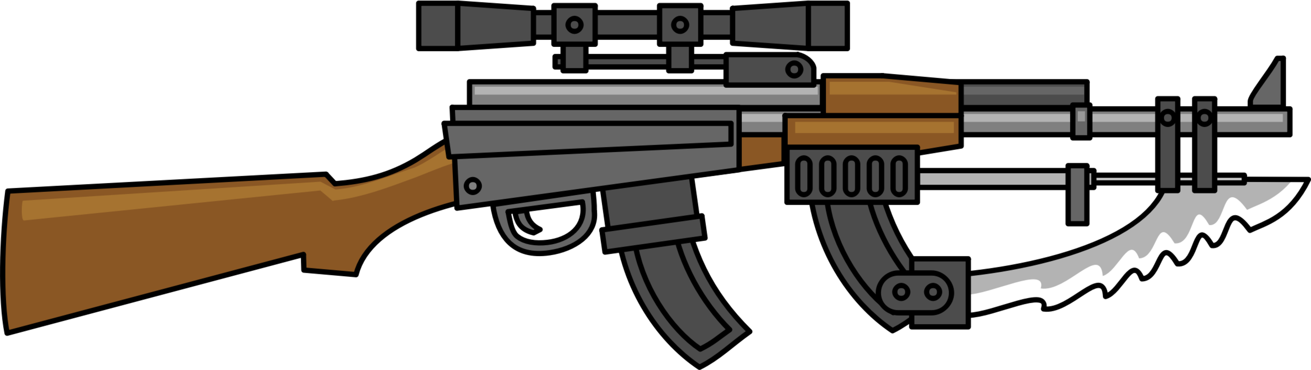 Sniper Rifle Transparent Clip Art PNG