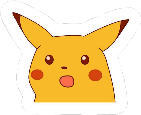 Surprised Pikachu Transparent Background