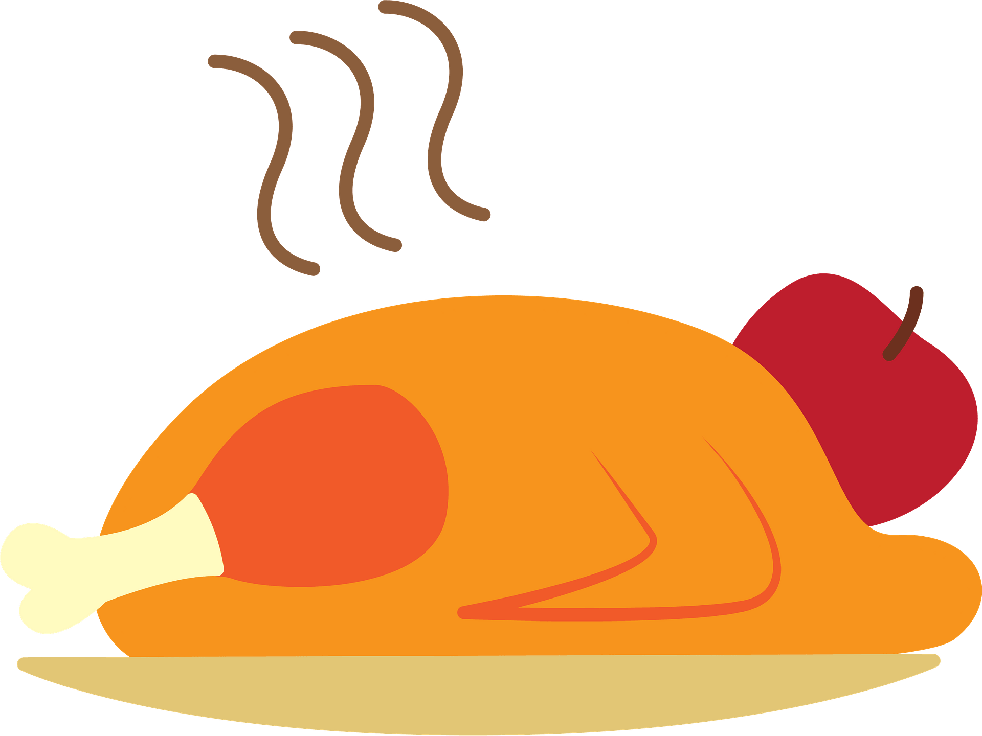 Thanksgiving Turkey Meat PNG Photo Clip Art Image