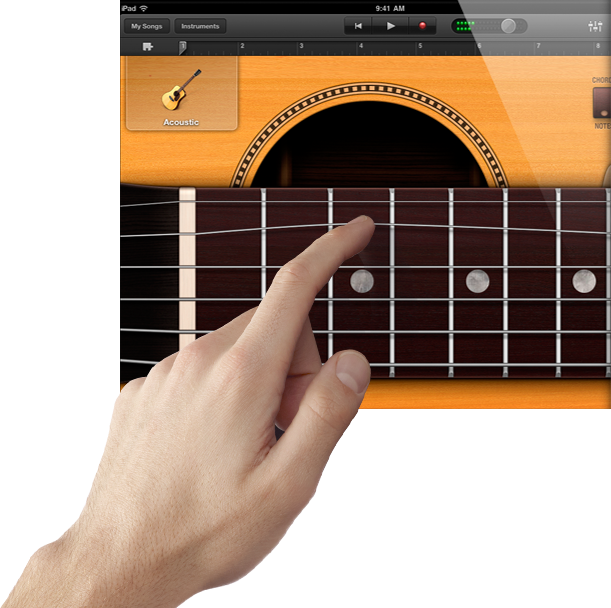 Touch Guitar Background PNG Image