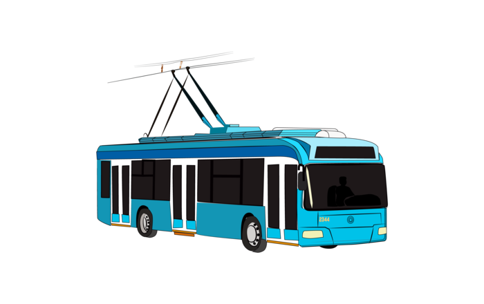 Trolleybus PNG Clipart Background HD