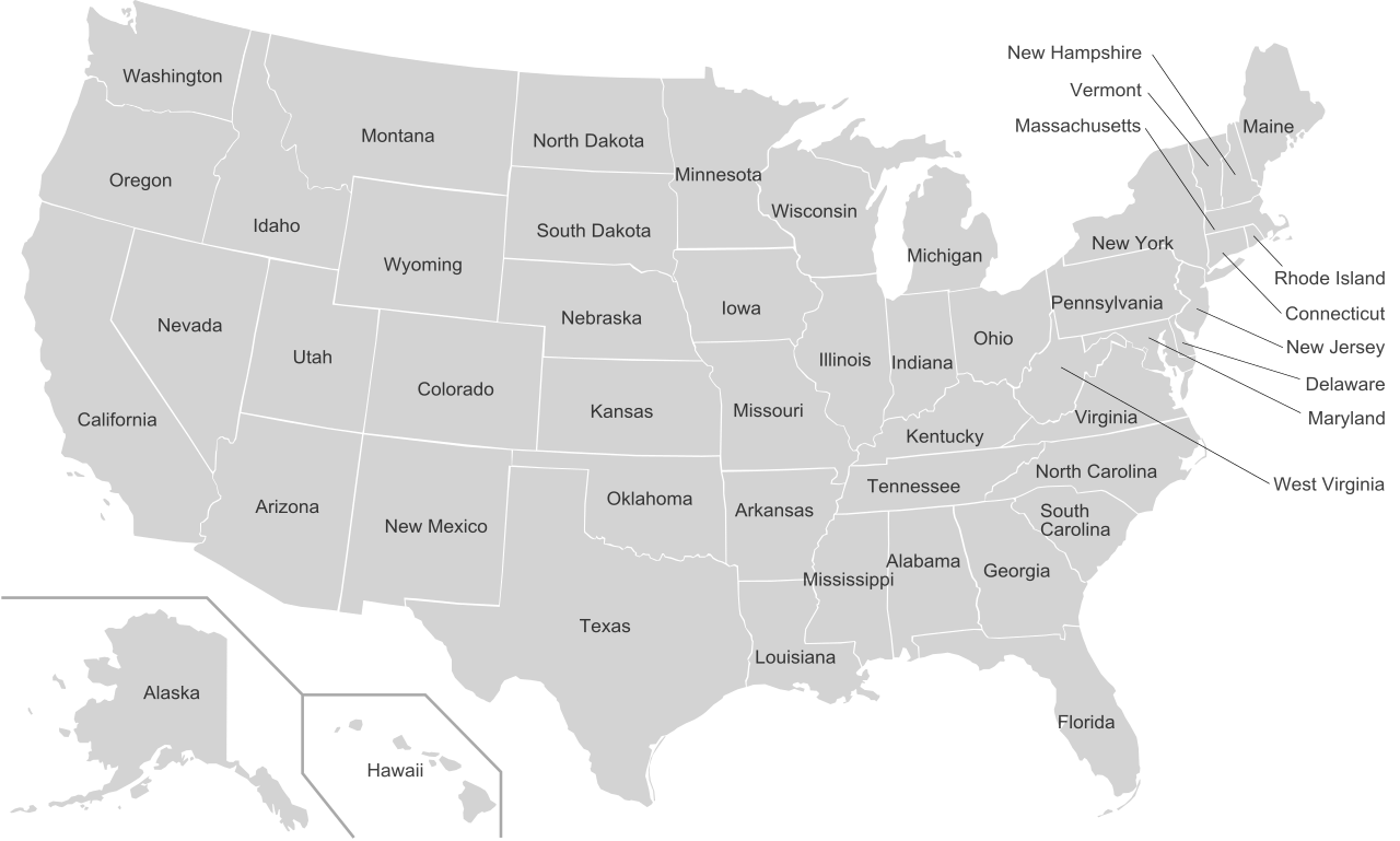 USA Map Clip Art Transparent PNG