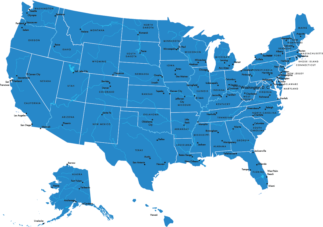 USA Map Free PNG