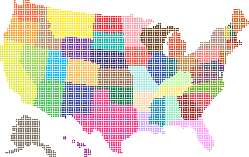 USA Map PNG Clipart Background HD