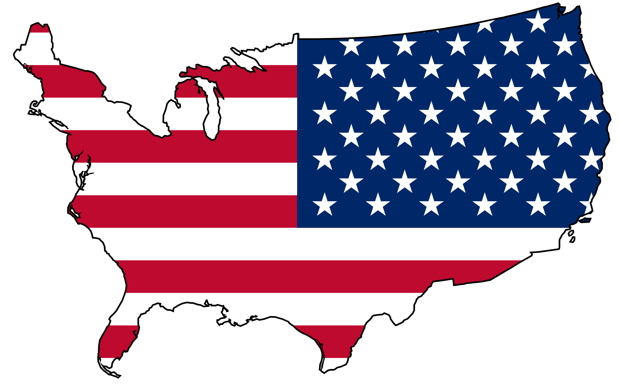 USA Map PNG Clipart Background