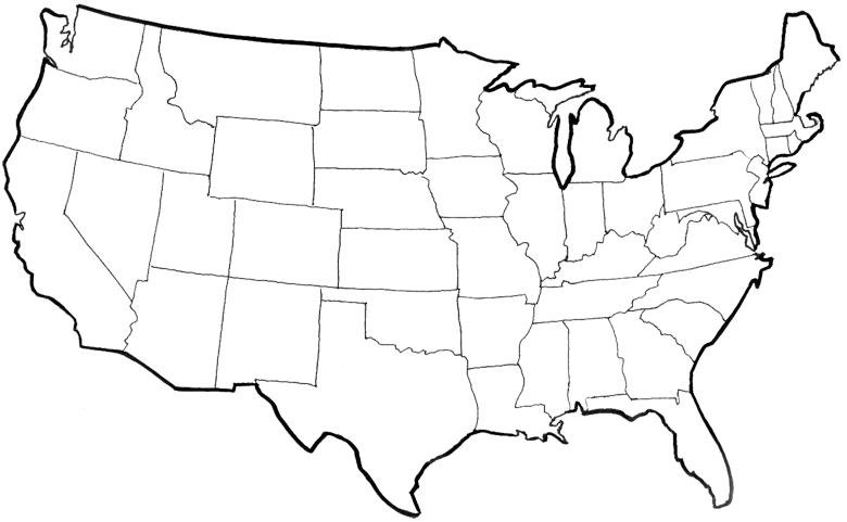 USA Map Transparent Free PNG Clip Art