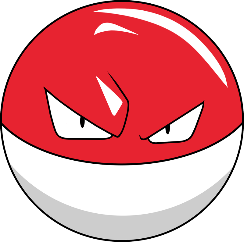 Voltorb Pokemon PNG Clipart Background