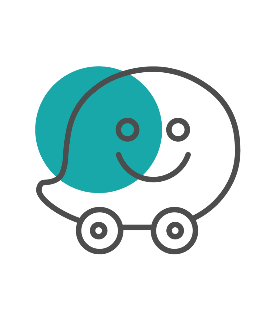 Waze Logo Background PNG Image