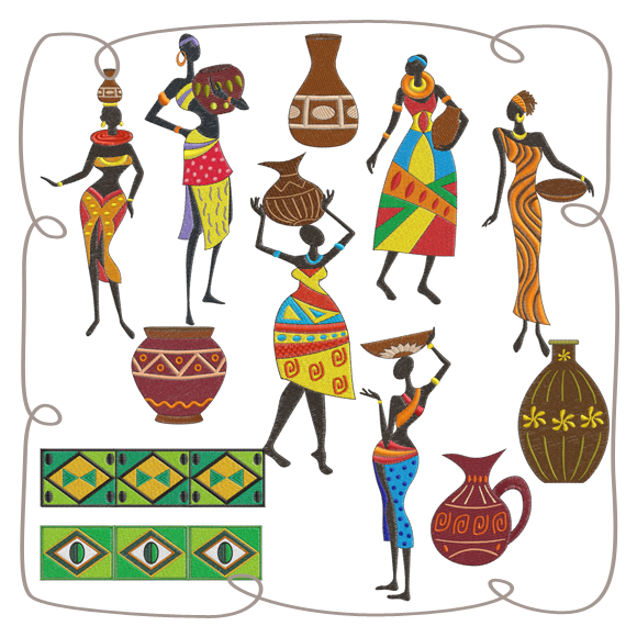 African Art PNG Background
