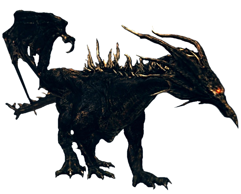 Ancient Black Dragon PNG Free File Download