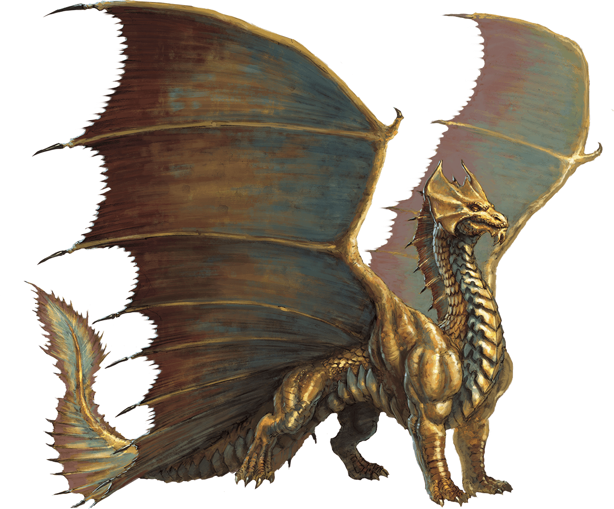 Ancient Copper Dragon PNG HD Quality