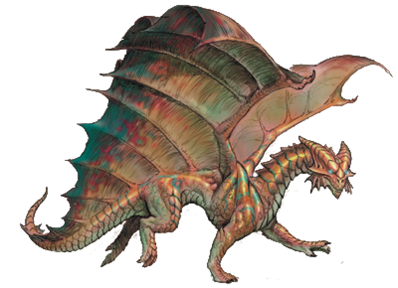 Ancient Copper Dragon Transparent Background
