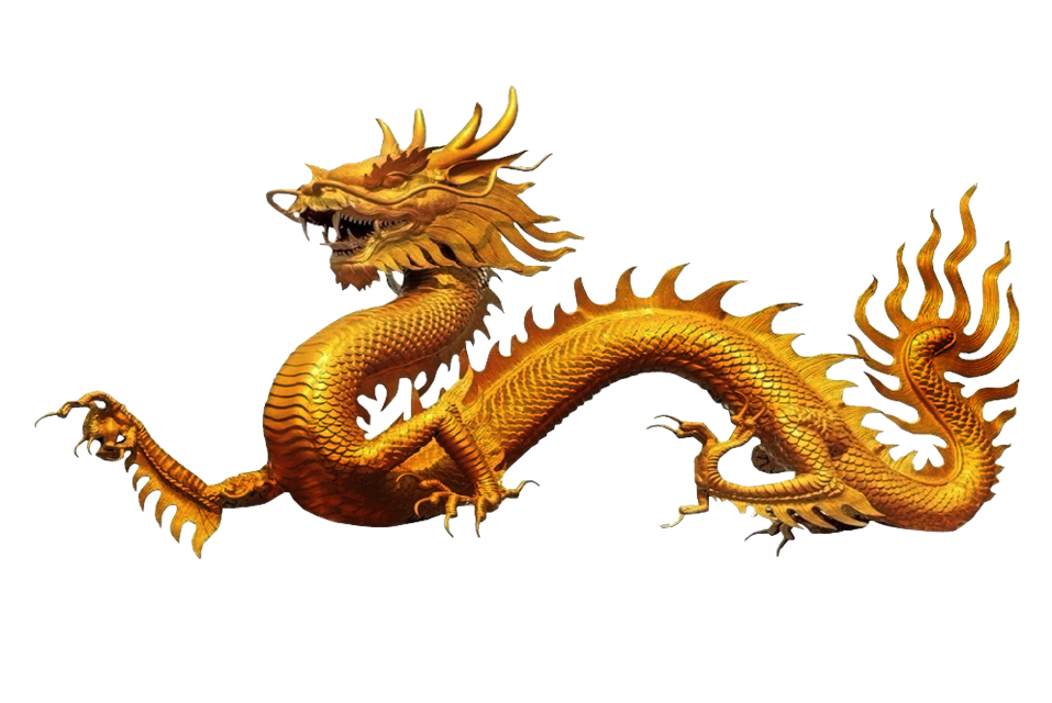 Ancient Gold Dragon PNG Clipart Background