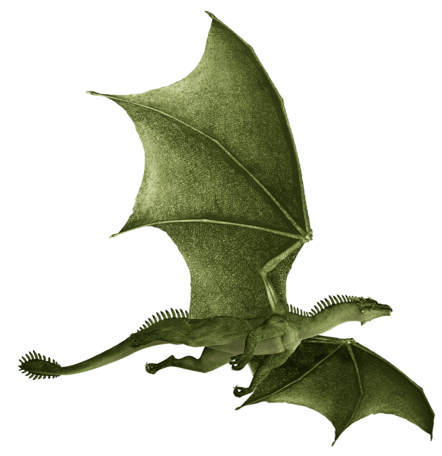 Ancient Green Dragon Background PNG Image