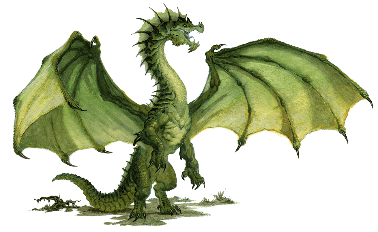 Ancient Green Dragon PNG Clipart Background