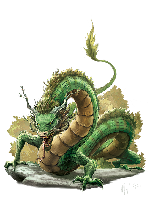 Ancient Green Dragon Transparent File