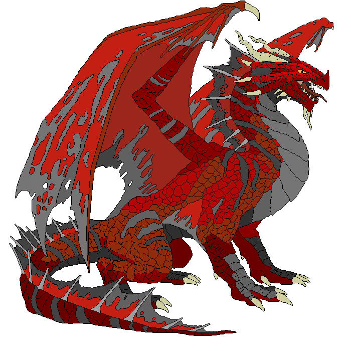 Ancient Red Dragon Background PNG Image