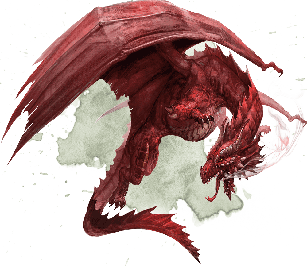 Ancient Red Dragon PNG Clipart Background