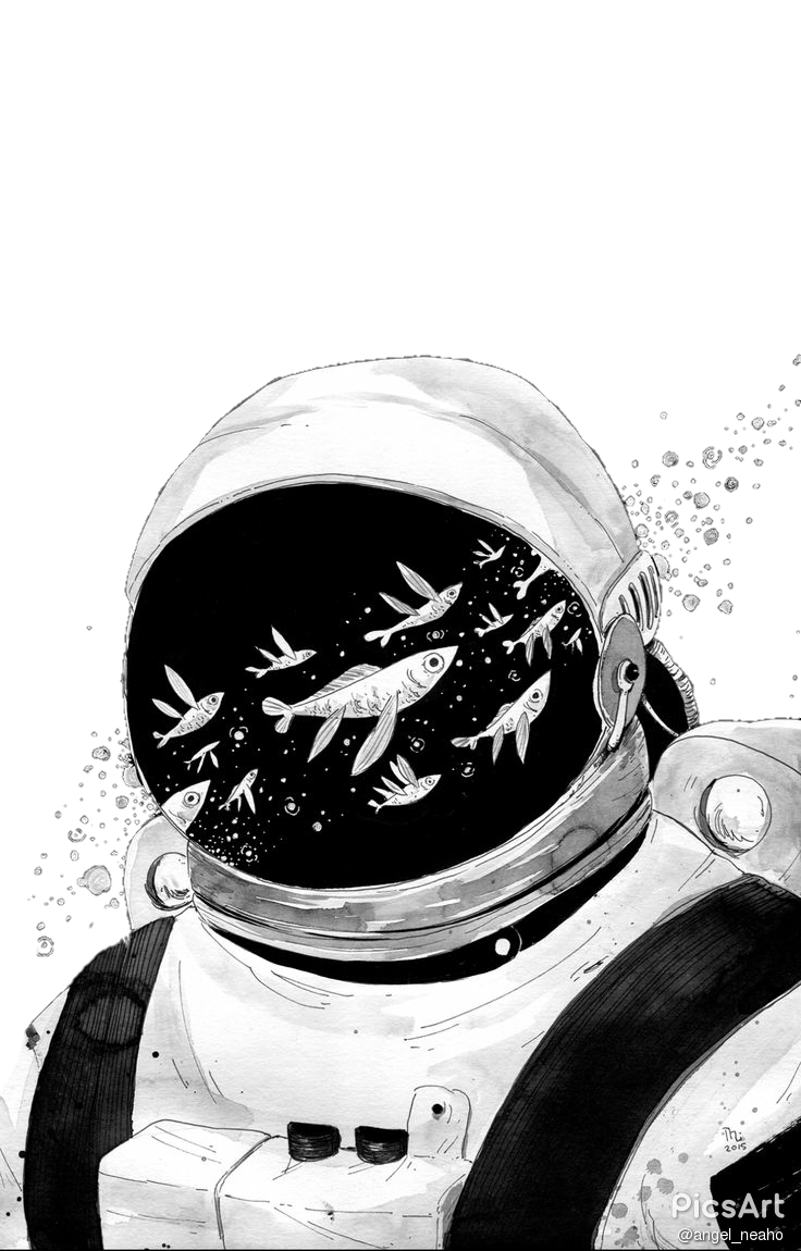 Astronaut Aesthetic PNG Background