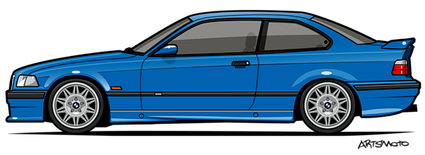 BMW E36 Transparent Background