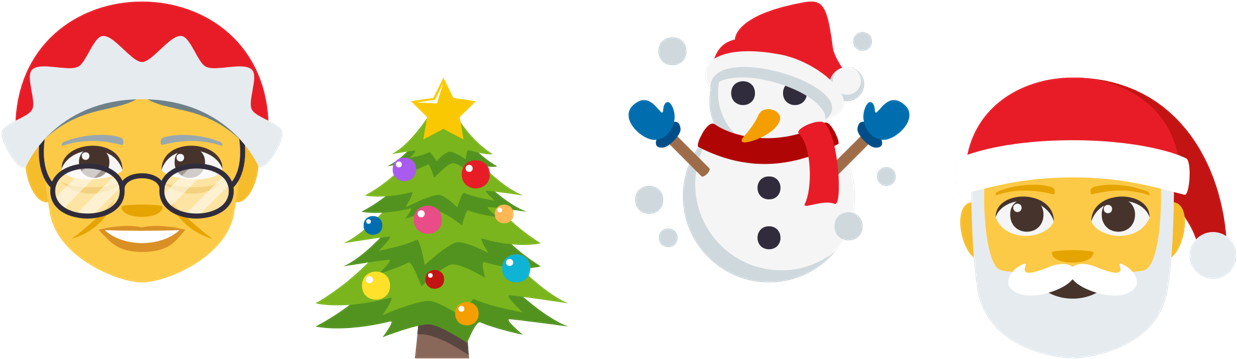 Christmas Emoji Background Image PNG