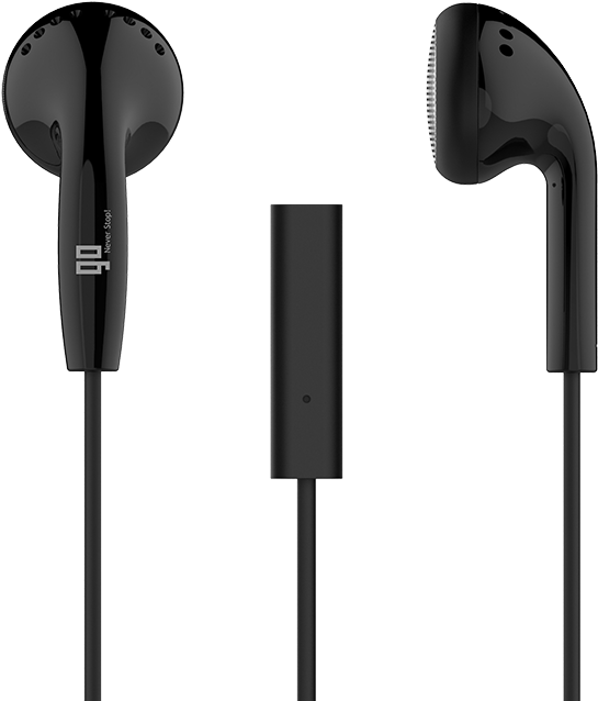 Classic Earbuds Background PNG Image