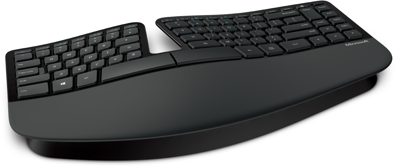 Ergonomic Keyboard Background PNG Image