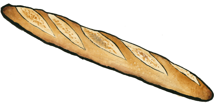 French Bread PNG Clipart Background
