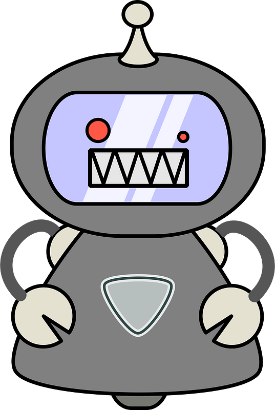 Grey Robot Transparent File