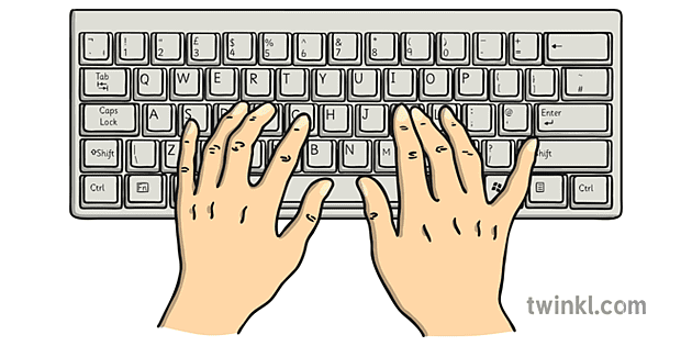 Hand Keyboard Background PNG Image