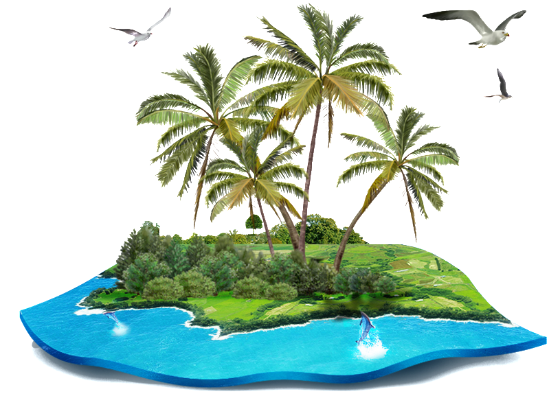 Island Background PNG Image