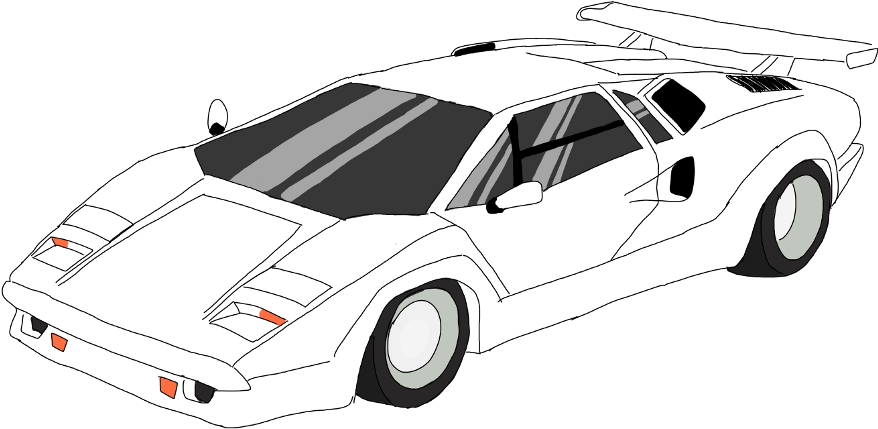 Lamborghini Countach PNG Clipart Background